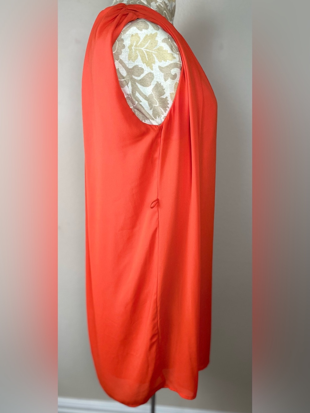 Vintage Forever 21 Contemporary Coral Sleeveless Mini Dress Medium - Picture 4 of 12